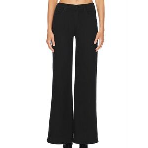 MOTHER The Twister Sneak High Rise Wide Leg Denim in Pitch Size 25